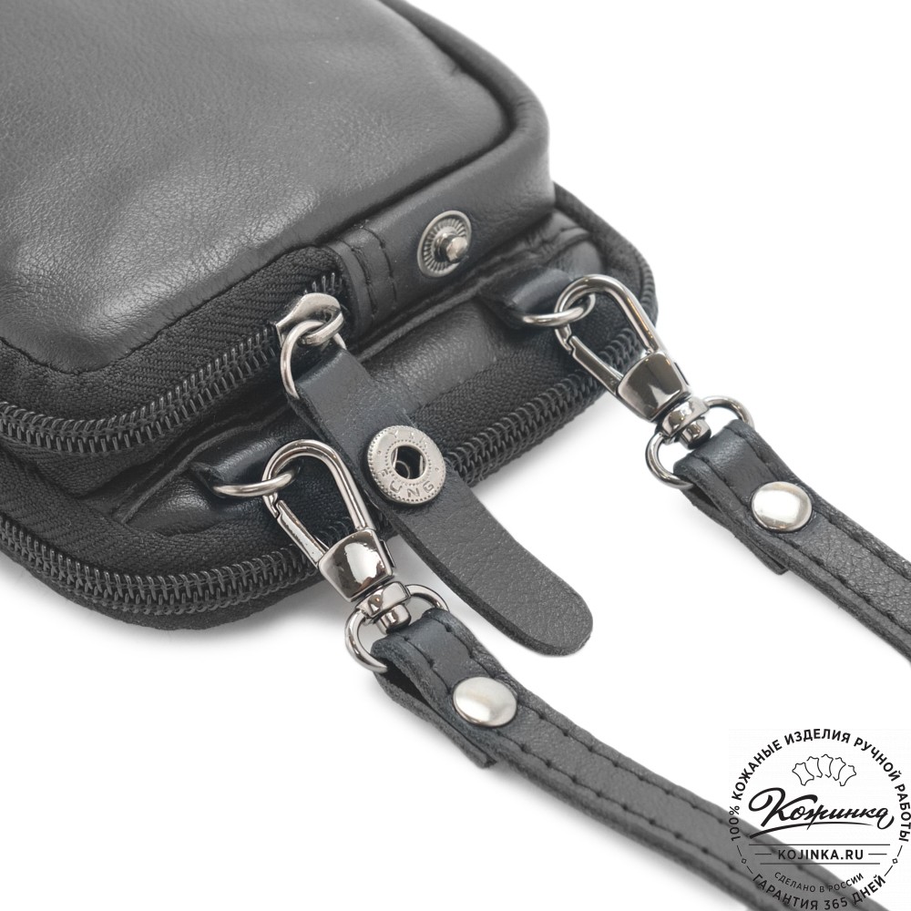 Кожаный клатч "Денвер" (черный)